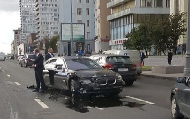 Авто "сірого кардинала" Путіна потрапило в аварію: опубліковані фото і відео