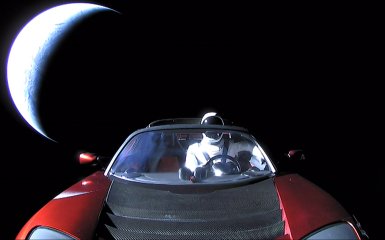 Tesla Roadster на орбите