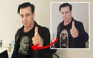 Лидер Rammstein громко отреагировал на фейковую футболку с Путиным