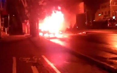 Взрыв в центре Донецка: появилось видео
