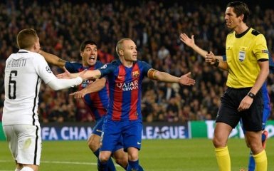 В УЕФА разгневаны судейством в суперматче Барселона - ПСЖ