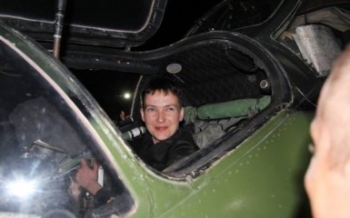 Савченко в зоні АТО сіла за штурвал бойового вертольота: опубліковані фото