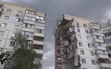 Разрушенная многоэтажка в Белгороде