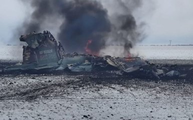 Знищений літак армії РФ