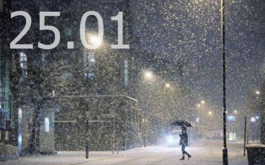 Прогноз погоды в Украине на 25 января