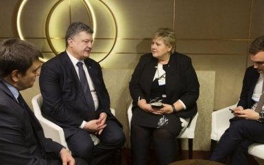 Порошенко встретился с премьер-министром Норвегии