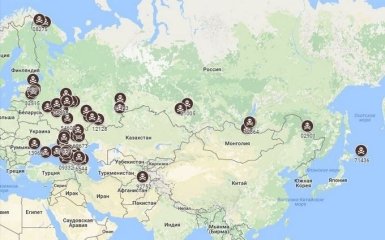 В Украине создали онлайн-карту оккупационных воинских частей России