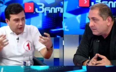 Грузинські політики в прямому ефірі влаштували перестрілку склянками: з'явилося відео