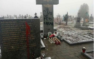 Во Львовской области вандалы осквернили мемориал погибшим полякам: появились фото