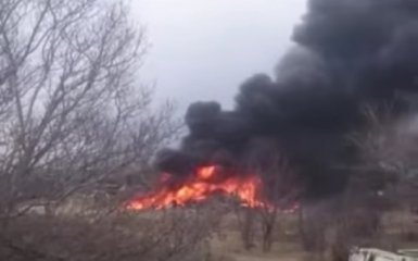 У мережі з'явилося відео з місця падіння штурмовика в Росії