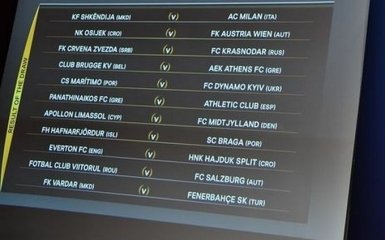 Лига Европы: стало известно, с кем сыграют украинские команды