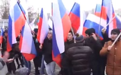 У Росії мітингують за окупацію Криму, нічого про нього не знаючи: опубліковано відео