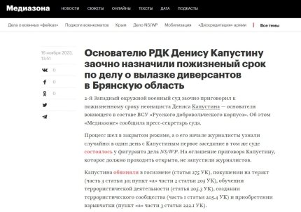 Никитина осудили в РФ