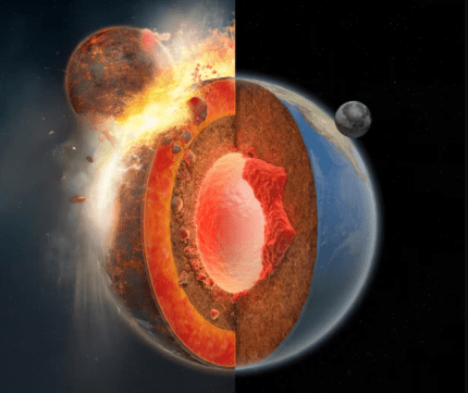 Как Тея врезалась в Землю